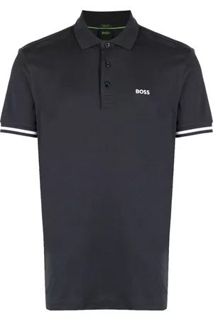 HUGO BOSS Homem Pólos - Logo-embroidered cotton polo shirt