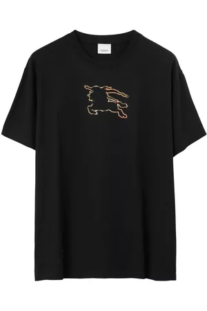 Burberry Homem T-shirts & Manga Curta - Equestrian Knight-print T-shirt