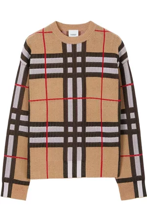 Burberry Mulher Roupa Anos 80 - Vintage Check round-neck jumper