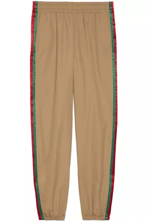 Gucci Homem Calças - Web-stripe logo-patch track pants