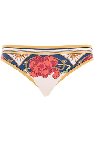 La DoubleJ Tropical-print bikini bottoms