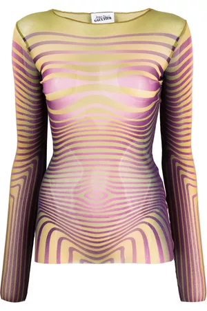 Jean Paul Gaultier Mulher T-shirts & Manga Curta - Body Morphing long-sleeve top