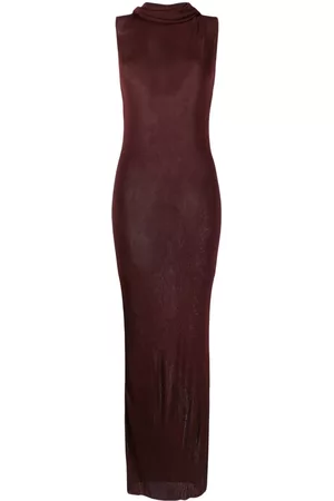 Saint Laurent Mulher Vestidos Compridos & Casuais - Hooded maxi dress
