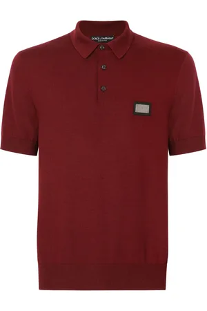 Dolce & Gabbana Logo-tag virgin-wool polo shirt