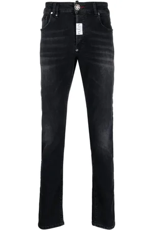 Philipp Plein Logo-patch straight-leg jeans