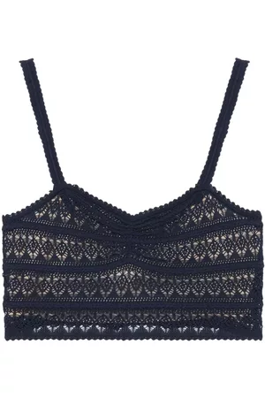 Gucci Mulher Tops de Cavas - Sleeveless cotton knitted top