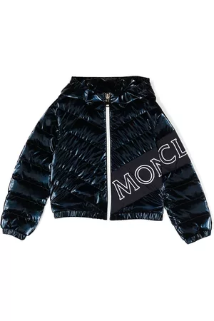Moncler Menina Casacos de Penas & Acolchoados - Logo-print puffer jacket