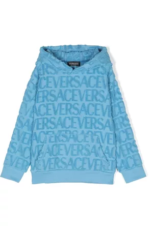VERSACE Menino Hoodies - Jacquard-logo cotton hoodie