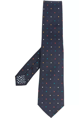 Paul Smith Homem Laços de Colarinho - Embroidered-design silk tie