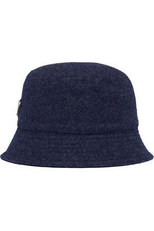 Prada Logo plaque wool bucket hat
