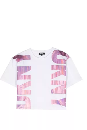 DKNY Menina T-shirts & Manga Curta - Logo-print cotton T-shirt