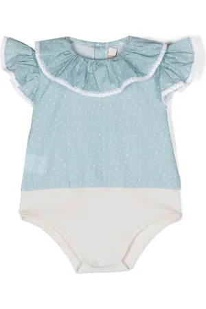 LA STUPENDERIA Floral-print cotton bodysuit