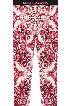 Dolce & Gabbana Majolica-print logo leggings