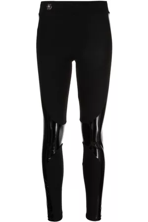 Philipp Plein Mulher Leggings desportivas & Treggings - Panelled mid-rise leggings
