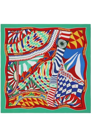 Dolce & Gabbana Mulher Cachecol com gola - Graphic-print silk scarf