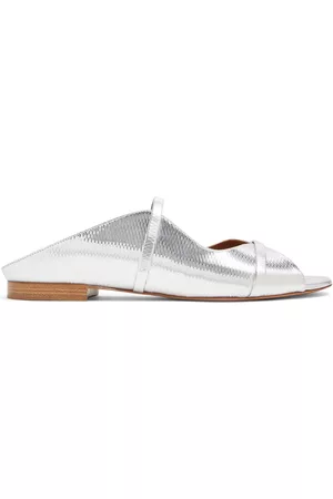 MALONE SOULIERS Mulher Sandálias Rasas - Metallic-effect flat sandals
