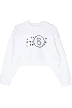Maison Margiela Numbers-print cropped sweatshirt