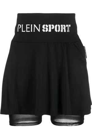 Philipp Plein Mulher Saias & Vestidos de desporto - Baroque-Tiger cotton tennis skirt