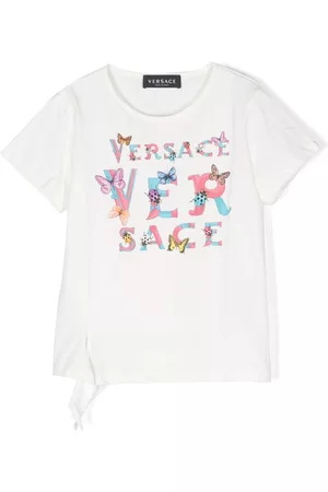 VERSACE Menina T-shirts & Manga Curta - Butterflies-print cotton T-shirt