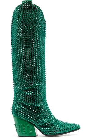 Philipp Plein 75mm crystal-embellished boots