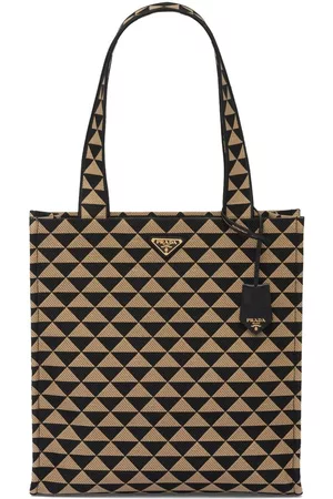 Prada Homem Malas - Large Symbole embroidered tote bag