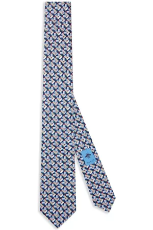 Gucci Homem Laços de Colarinho - Round interlocking G printed tie
