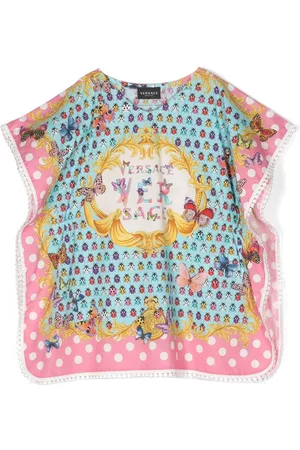 VERSACE Menina Camisas & Blusas - Butterflies-print cape-style blouse