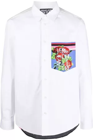 VERSACE Homem Camisa Formal - Logo-print pocket detail shirt