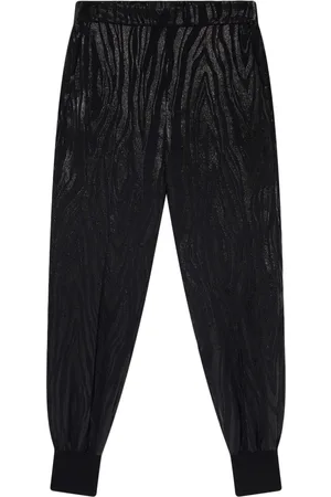 Stella McCartney Wood-grain effect tapered trousers