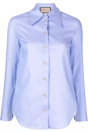 Gucci Mulher Camisas - Pointed-collar long-sleeve shirt