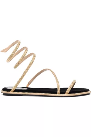RENÉ CAOVILLA Mulher Sandálias Rasas - Rhinestone-embellished flat sandals