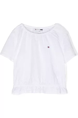 Tommy Hilfiger Menina Blusas - Logo-embroidered short-sleeve blouse