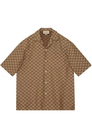 Gucci Homem Camisas de Manga curta - GG short-sleeved linen shirt