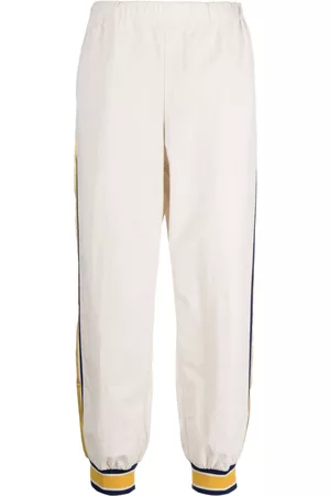 Gucci Homem Calças - Stripe-detail elasticated track pants