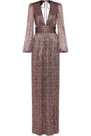 Rebecca Vallance Metallic pliss?? gown