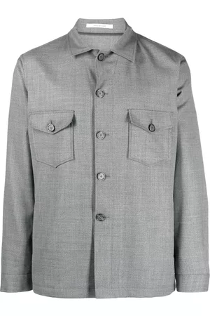 TAGLIATORE Homem Camisas de Algodao - Natte wool shirt jacket