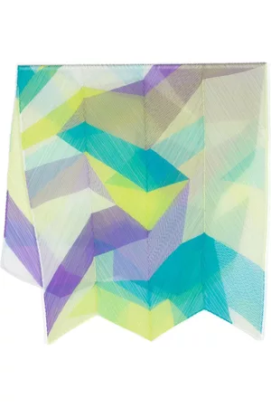 PLEATS PLEASE ISSEY MIYAKE Mulher Cachecol com gola - Crossroad geometric-print plissé scarf