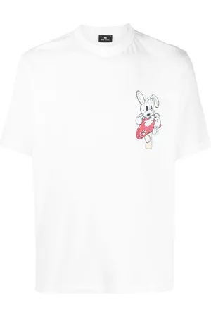 Paul Smith Homem T-shirts & Manga Curta - Toadstool Rabbit organic cotton T-shirt