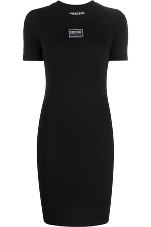 VERSACE Logo patch T-shirt dress