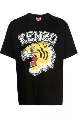 Kenzo Homem T-shirts & Manga Curta - Tiger-print cotton T-shirt
