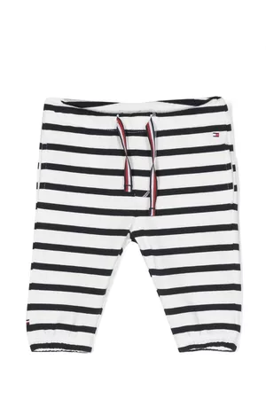 Tommy Hilfiger Menina Calças - Horizontal-stripe cotton leggings