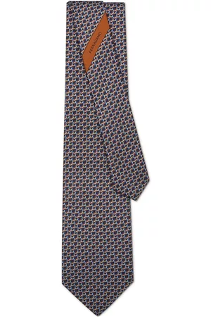 Salvatore Ferragamo Homem Laços de Colarinho - Sun-print silk tie