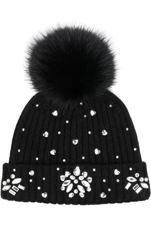 MONNALISA Menina Chapéus - Crystal-embellished ribbed beanie
