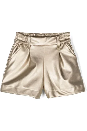 MONNALISA Metallic cotton shorts