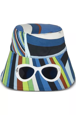 Puccini Mulher Chapeu bucket - Graphic-print striped bucket hat