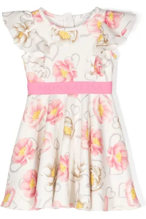 MONNALISA Logo-waistband dress