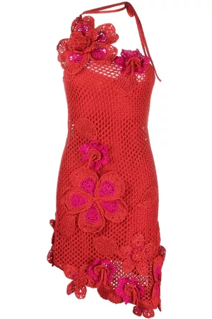 Cult Gaia Mulher Vestidos Assimétricos - Kourtney crochet-knit asymmetric dress