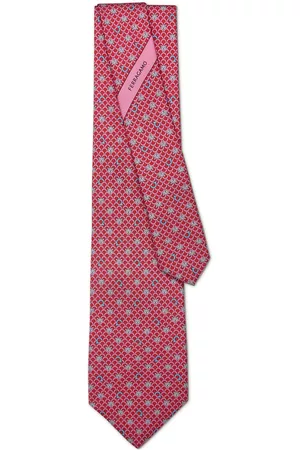 Salvatore Ferragamo Homem Laços de Colarinho - Fox-print silk tie