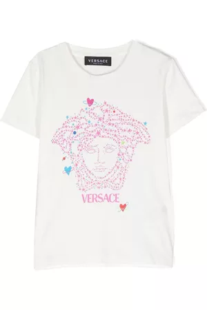 VERSACE Menina T-shirts & Manga Curta - Medusa-print cotton T-shirt