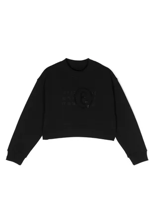 Maison Margiela Menina Sweatshirts - Numerical print cropped sweatshirt